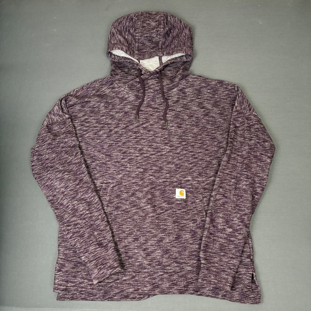 Carhartt Women's Maroon Relaxed Fit Newberry Pullover Hoodie Size Medium